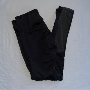 Puma, mid rise, black leggings (mesh paneling along calf), size M